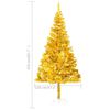 vidaXL K&uuml;nstlicher Weihnachtsbaum Beleuchtung & Kugeln Gold 210 cm