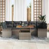 vidaXL Garten-Sofa-Set mit Kissen 8 pcs Grau