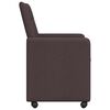 vidaXL Esszimmerst&uuml;hle mit Rollen 2 pcs Dunkelbraun 58 x 65 x 94 cm