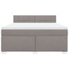 vidaXL Boxspringbett mit Matratze Taupe 180x200 cm Stoff