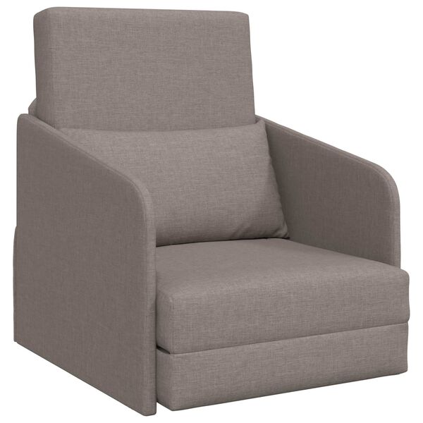 vidaXL Schlafsofa 60cm Taupe Stoff