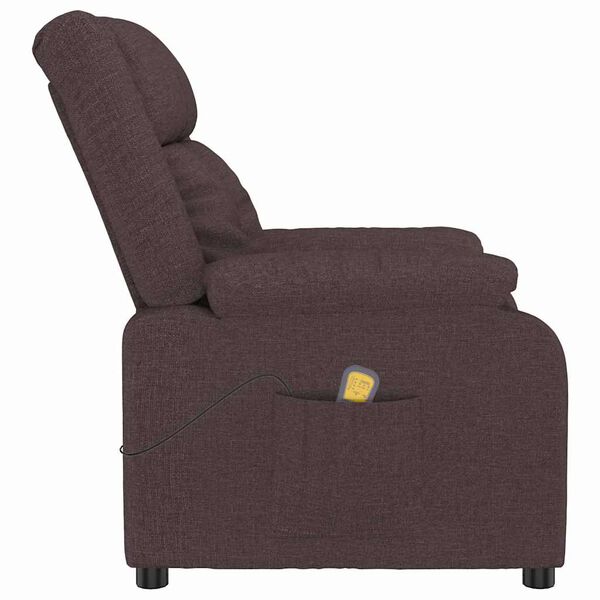 vidaXL Massagesessel Dunkelbraun 82 x 93 x 96 cm Stoff
