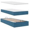 vidaXL Ottoman-Bett mit Matratzen Dunkelblau 80x200 cm Samt