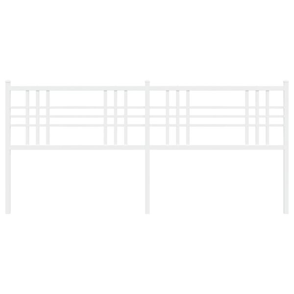 vidaXL Kopfteil Metall Weiß 193 cm