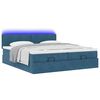vidaXL Ottoman-Bett mit Matratzen & LEDs Dunkelblau 160x200 cm Samt