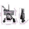 vidaXL Faltbarer Haustierwagen Grau 81 x 47 x 99 cm 600D Oxford Stoff