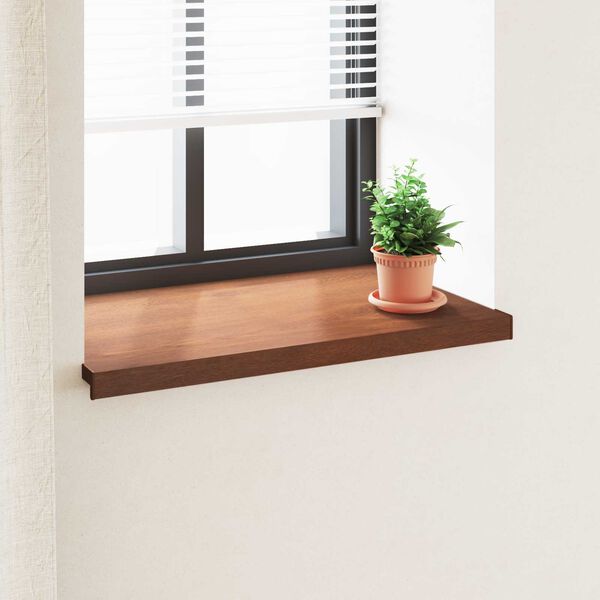 vidaXL Fensterbank Braunes Holz 60 x 50 x 4,5 cm PVC