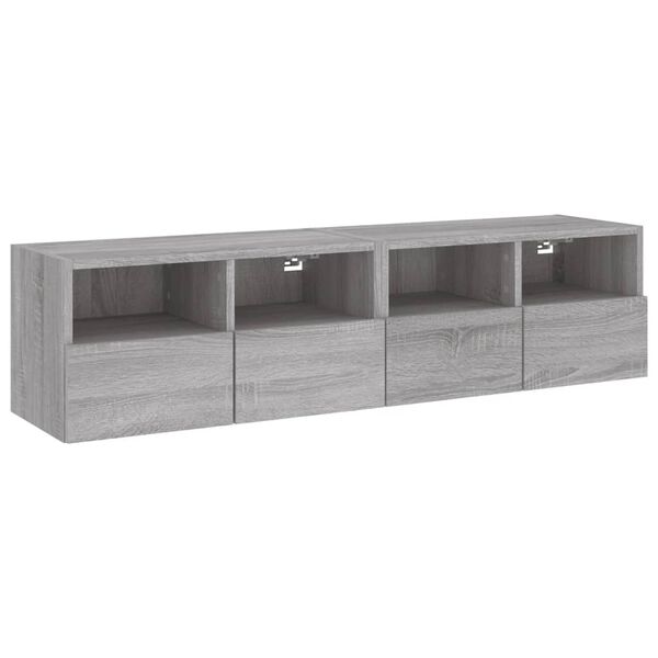 vidaXL TV-Wandschr&auml;nke 2 Stk. Grau Sonoma 60x30x30 cm Holzwerkstoff