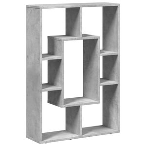 vidaXL B&uuml;cherregal Betongrau 63x20x90 cm Holzwerkstoff