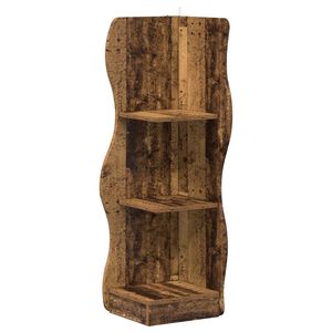 vidaXL Eckregal mit Regal Altholz 34 x 33 x 102 cm Holzwerkstoff