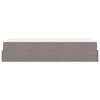 vidaXL Bettgestell mit Matratze mit Matratze 2 pcs Taupe Stoff
