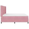 vidaXL Boxspringbett mit Matratze mit LED Rosa 200 x 200 cm Samt