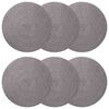 vidaXL Jute-Untersetzer 6 pcs Grau &Oslash; 30 cm 100% Tossa-Jute