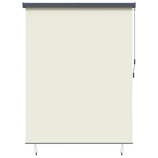 vidaXL Rollo mit Vorh&auml;ngen Creme 200 x 250 cm Stoff und Aluminium