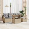 vidaXL Garten-Sofa-Set 6 pcs Beige Poly-Rattan