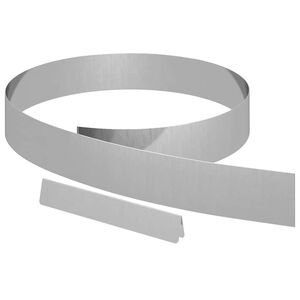 vidaXL Raseneinfassung 450 x 10 cm Verzinkter Stahl Silber