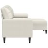 vidaXL 3-Sitzer-Sofa mit Hocker Creme 180 cm Samt