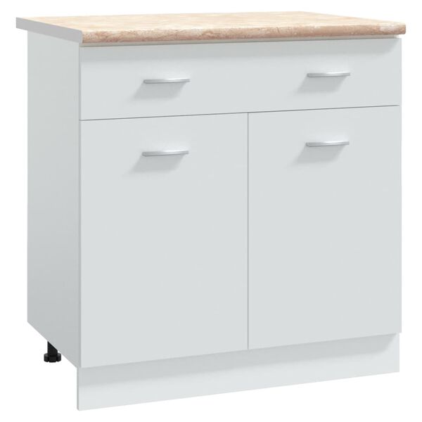 vidaXL K&uuml;chenarbeitsplatte Beige mit Marmor-Struktur 80x60x2,8 cm