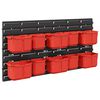 vidaXL Containerregal Schwarz und Rot 77,5 x 2 x 39 cm PP