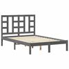vidaXL Massivholzbett Grau 120x190 cm