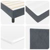 vidaXL Boxspringbett mit Matratze Dunkelgrau 140 x 200 cm Samt
