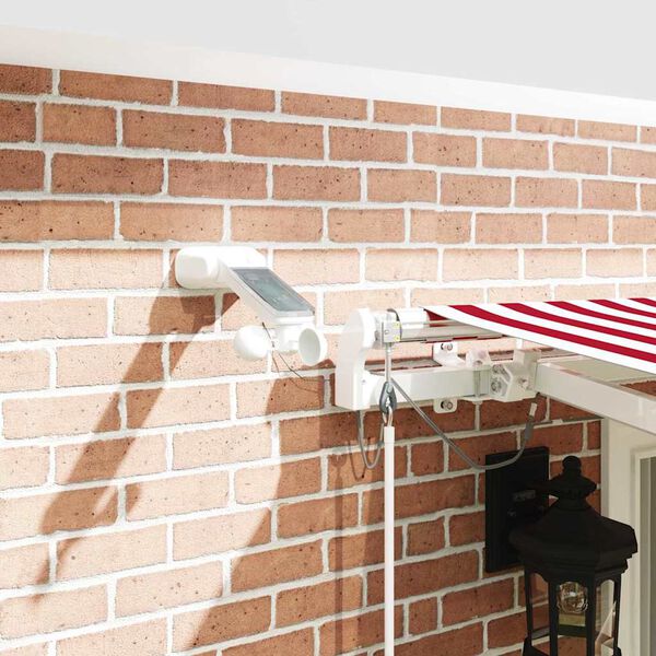 vidaXL Einziehbare Markise Rot und Wei&szlig; 400 x 300 cm