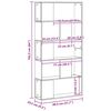 vidaXL B&uuml;cherregal 5 B&ouml;den Artisan-Eiche 80,5x23,5x162,5 Holzwerkstoff