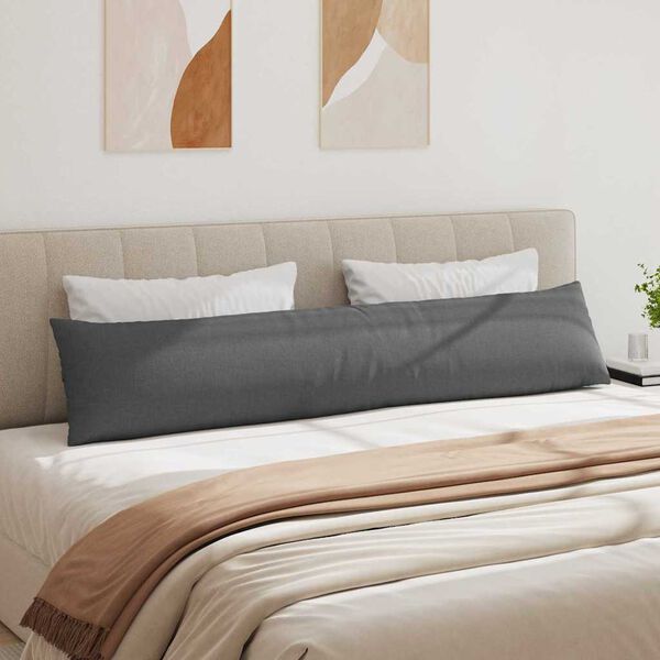 vidaXL Sofakissen 2 pcs Dunkelgrau 200 x 40 cm Stoff