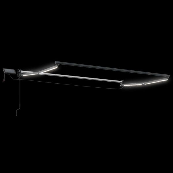 vidaXL Manuelle Gelenkarmmarkise mit LEDs Rot 3,5 x 2 m