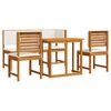 vidaXL Garten Bistro Set 4 pcs Braun Massivholz Akazie