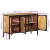 vidaXL Sideboard 105x35x70 cm Raues Mangoholz