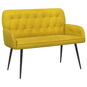 vidaXL 2-Sitzer-Sofa mit Metallbeinen 2-Sitzer Gelb Samt