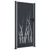 vidaXL Gartentor Anthrazit 100x200 cm Stahl Gras-Design