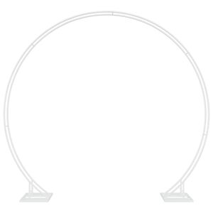 vidaXL Doppelter Hochzeitsbogen Wei&szlig; 220 x 45 x 200 cm Stahl