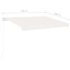 vidaXL Standmarkise Automatisch 300x250 cm Cremeweiß