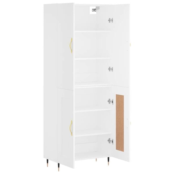 vidaXL Highboard Wei&szlig; 69,5x34x180 cm Holzwerkstoff