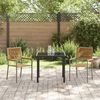vidaXL Garten Stapelst&uuml;hle 2 pcs Braun und Grau