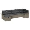 vidaXL Gartensofa-set 7 stk. Grau Poly-Rattan