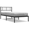 vidaXL Bettgestell mit Kopfteil Metall Schwarz 100x190 cm