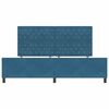 vidaXL Boxspringbett mit Kopfteil Dunkelblau 200 x 200 cm Samt