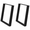 vidaXL Esstischbeine U-Form 2 Stk. Schwarz 70x(72-73) cm Stahl