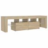 vidaXL TV-Schrank mit LED-Beleuchtung Sonoma-Eiche 140x36,5x40 cm