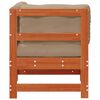 vidaXL Gartenecksofa Massives Kiefernholz Wachsbraun