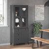 vidaXL Highboard VIKEN Anthrazit 80x40x190 cm Massivholz Kiefer