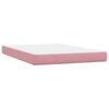 vidaXL Boxspringbett mit Matratze & LED Rosa 140x210 cm Samt