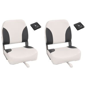 vidaXL Klappbarer Bootsitz 2er-Set Niedrige R&uuml;ckenlehne