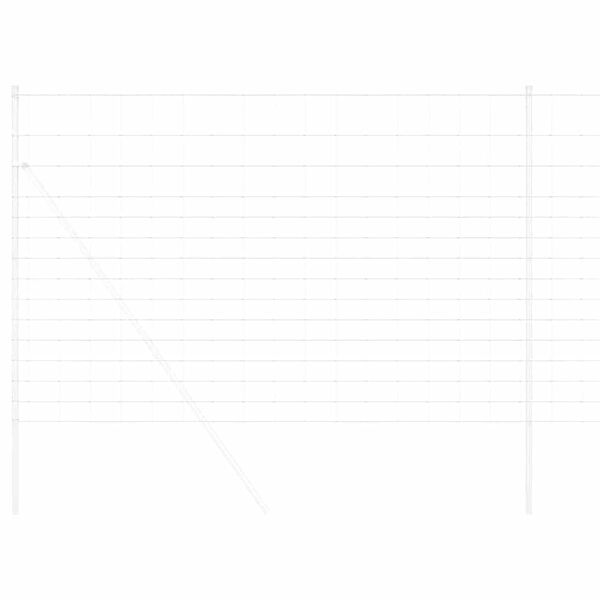 vidaXL Feldzaun Silber 25 x 1,6 m Verzinkter Stahl