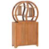 vidaXL Schrank mit Yin-Yang-Regal 70x30x130 cm Teak Massivholz