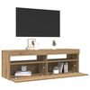 vidaXL TV-Schrank mit LED Artisan-Eiche 120x35x40 cm Holzwerkstoff