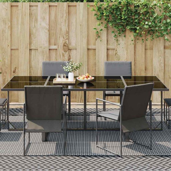 vidaXL Outdoor Teppich ARAKIL Schwarz und Grau 300 x 400 cm PP